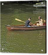 Rowing In Boat 18 - Stratford-upon-avon Acrylic Print