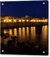 Royal Blue And Gold - Syracuse Sicily From The Sea Promenade Acrylic Print