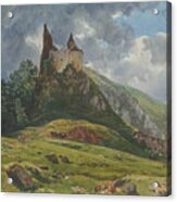Ruin Of Burg Schachenstein At Thorl In Styria Acrylic Print