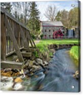 Rushing Water At The Grist Mill Acrylic Print