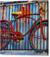 Rusty Bike With Lights Acrylic Print