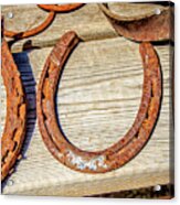 Rusty Horseshoes Found By Curators Of The Ghost Town Of St. Elmo Acrylic Print