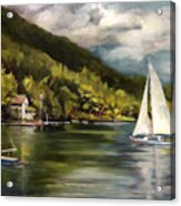 Sailboat On Lake Morey Acrylic Print