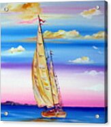 Sailing Into A Dreamy Sunset Acrylic Print