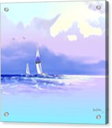 Sailing Into The Blue Acrylic Print