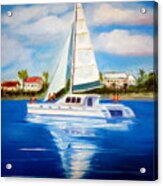 Sailing Paradise Island Bahamas Acrylic Print