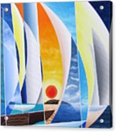 Sailing Till Sunset Acrylic Print