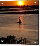 Sails In The Sunset Acrylic Print