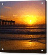 Saint Augustine Beach Sunrise Acrylic Print