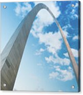 Saint Louis Vertical Arch And Skyline Acrylic Print