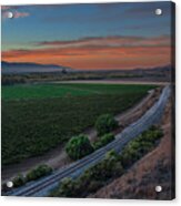 Salinas Valley At Sunset Acrylic Print