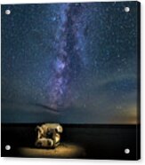 Salt Flats Milky Way Chair Acrylic Print