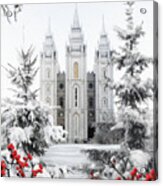 Salt Lake Temple - Winter Wonderland Acrylic Print