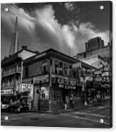 San Francisco - Chinatown 002 Bw Acrylic Print