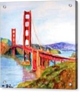 San Francisco Golden Gate Bridge Impressionism Acrylic Print