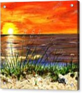 Sand Dunes Sunset Acrylic Print