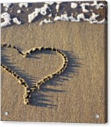 Sand Heart Acrylic Print