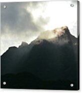 Sandstone Peak Ray Of Light Acrylic Print