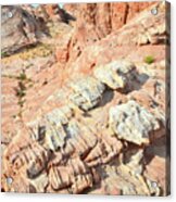 Sandstone Striations In Valley Of Fire Acrylic Print