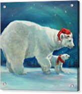 Santa Bear Acrylic Print