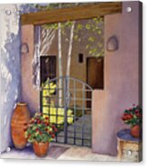 Santa Fe Sunlit Patio Acrylic Print