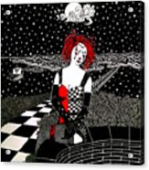 Scarlet Checkers Acrylic Print