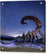 Scorpion And Star Trail Circles Acrylic Print