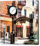 Scranton - Street Clock - Renaissance 500 Lackawanna Ave Acrylic Print