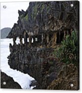 Sea Cliff And Caves, Polynesia Acrylic Print