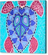Sea Turtle Peace Acrylic Print