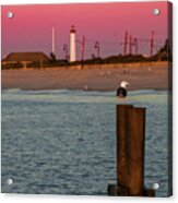 Seascape - The Lighthouse At Cape May Acrylic Print