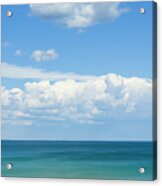 Seascape With Clouds Acrylic Print