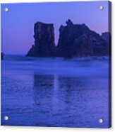 Seastack Sunset In Bandon Acrylic Print