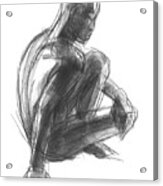 Seated Male Figure Study Acrylic Print