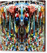 Seattle Post Alley Gum Wall Reflection Acrylic Print
