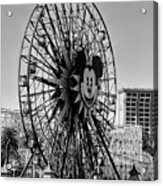 Sepia Mickey Ferris Wheel California Acrylic Print