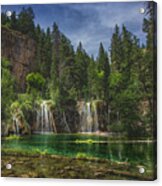 Serene Hanging Lake Waterfalls Acrylic Print