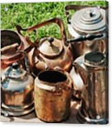 Set Of Ancient Teapots Acrylic Print