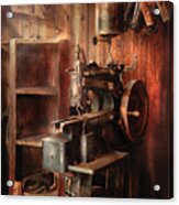 Sewing - Sewing Machine For Saddle Making Acrylic Print