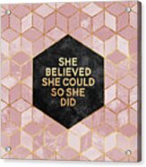 She Believed She Could Acrylic Print