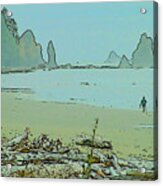 Shi Shi Beach And Patrick Acrylic Print