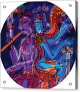 Shiva And Krishna Acrylic Print