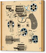 Short Revolver Patent Drawing Acrylic Print
