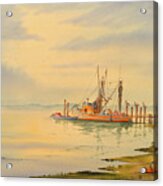 Shrimp Boat Sunset Acrylic Print
