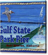 Sign Gulf Shores State Park Pier Al 1604a Acrylic Print