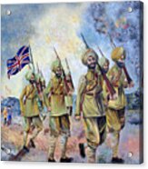 Sikh Soldiers In France Ww1 Acrylic Print
