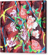 Silk Floral Ribbon Acrylic Print