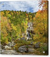 Silver Cascade In Fall Acrylic Print