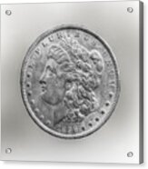 Silver Dollar Coin Acrylic Print