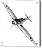 Silver Spitfire Pr Xix Cutout Acrylic Print